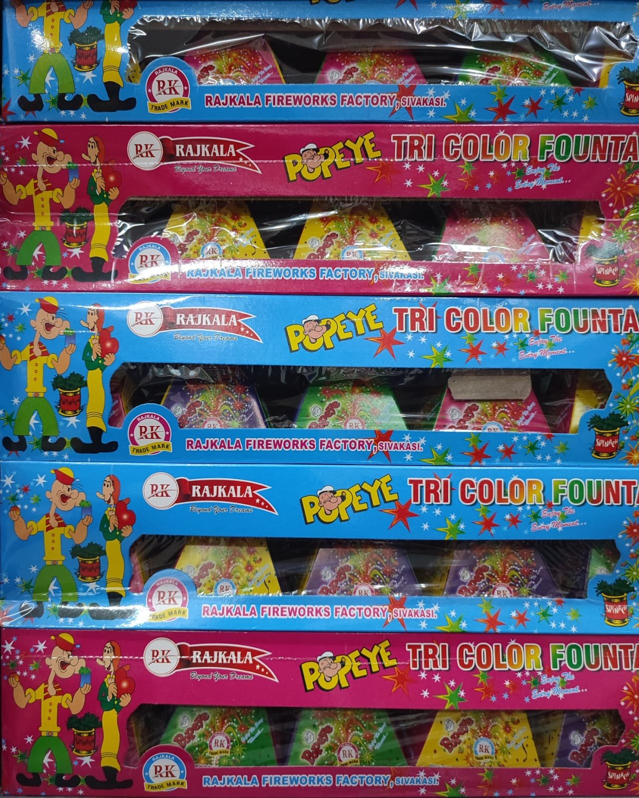 Tri Colour Foundain (5 pcs)